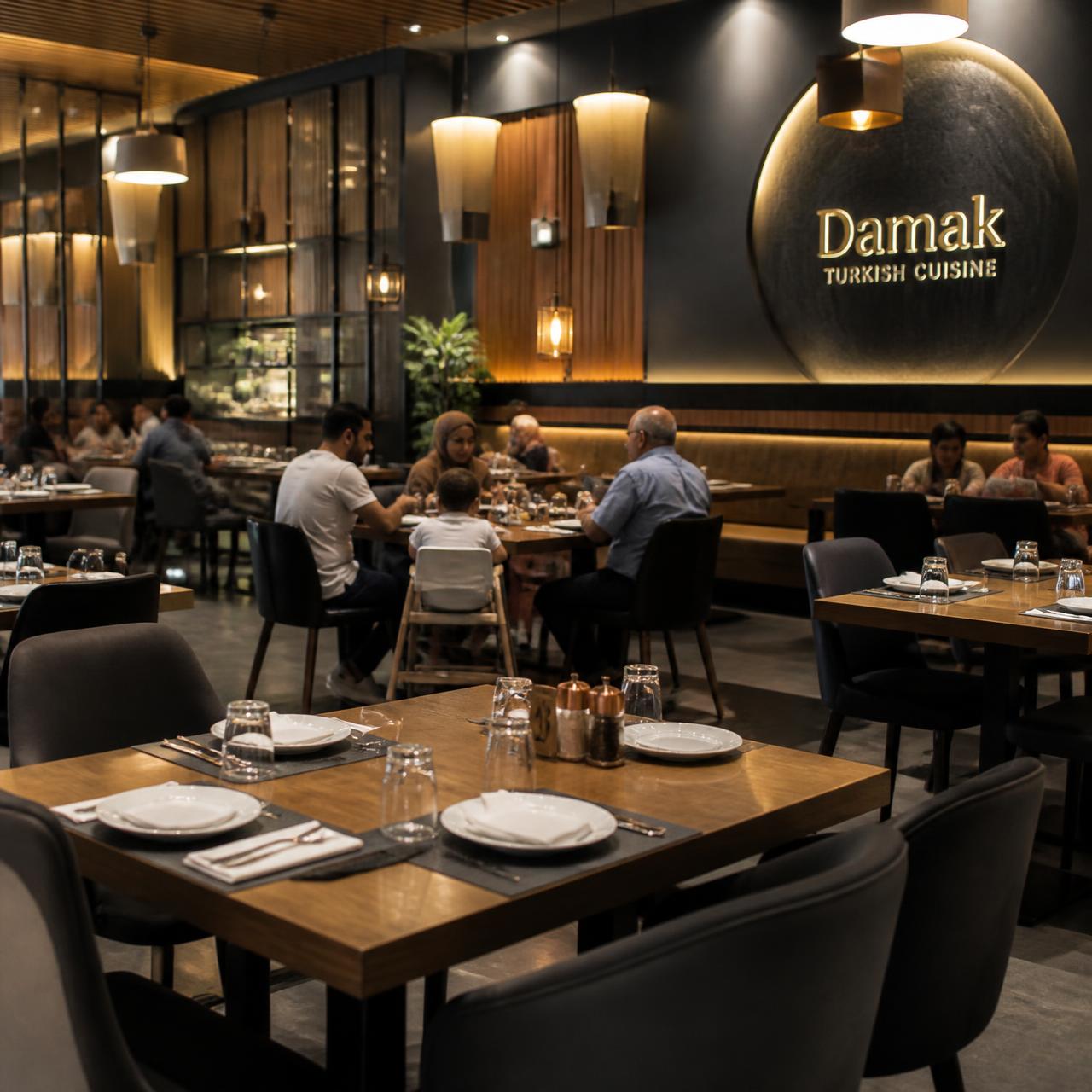 Kardeşler Restoran'ın sıcak ve modern iç mekanı
